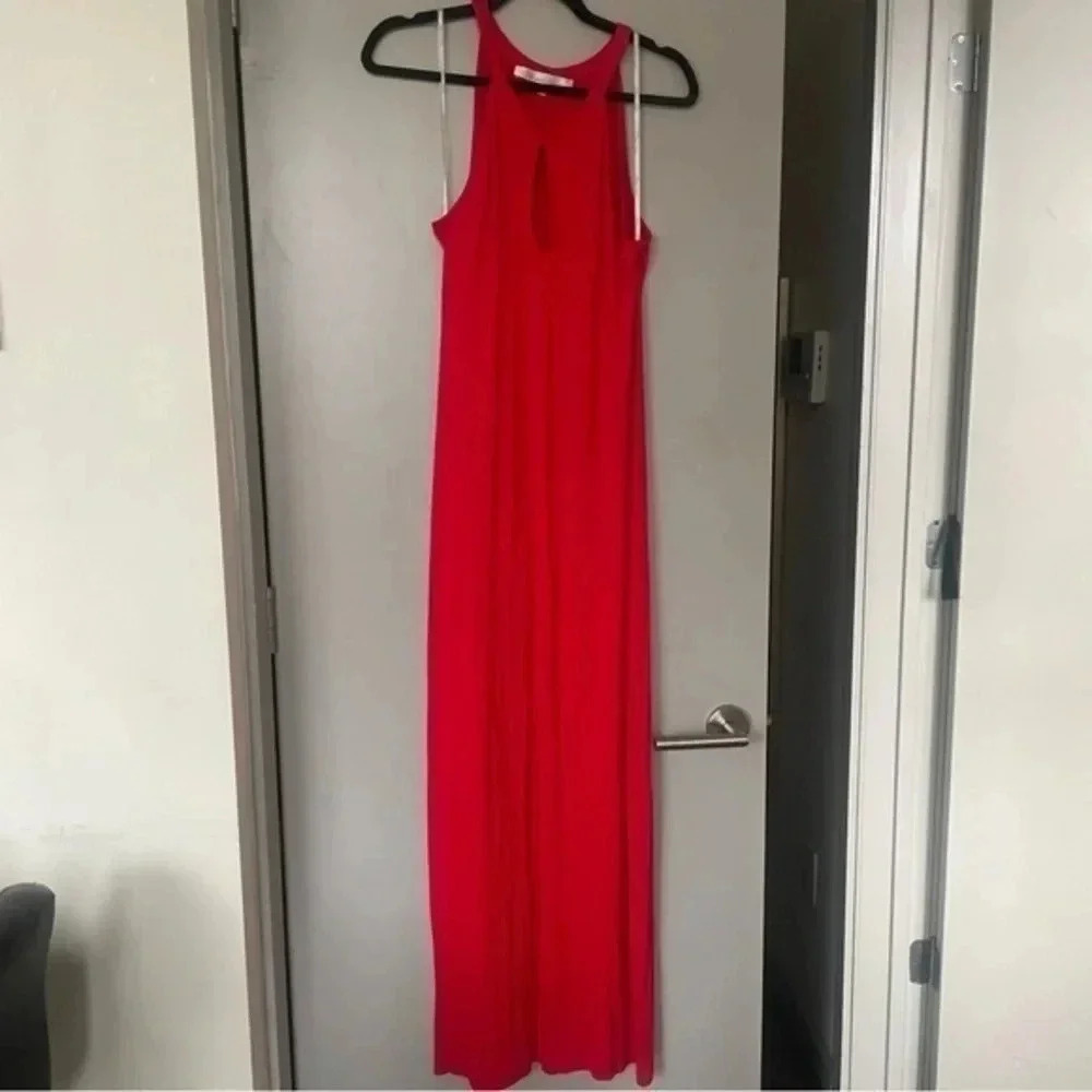 Lovers & Friends Keyhole Halter Maxi Slit Dress Size Medium